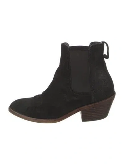 Pre-owned Rag & Bone Suede Chelsea Boots In Black