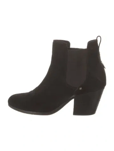 Pre-owned Rag & Bone Suede Chelsea Boots In Black