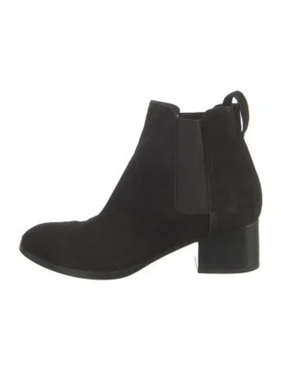 Pre-owned Rag & Bone Suede Chelsea Boots In Black