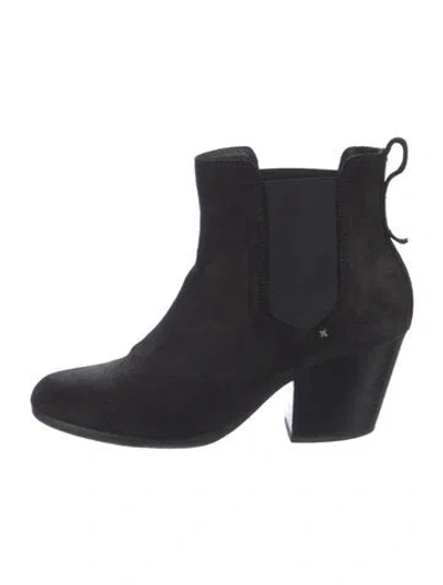 Pre-owned Rag & Bone Suede Chelsea Boots In Black