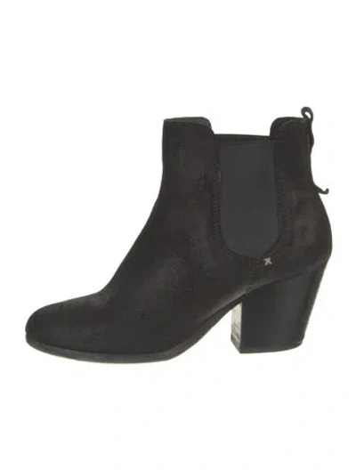 Pre-owned Rag & Bone Suede Chelsea Boots In Black