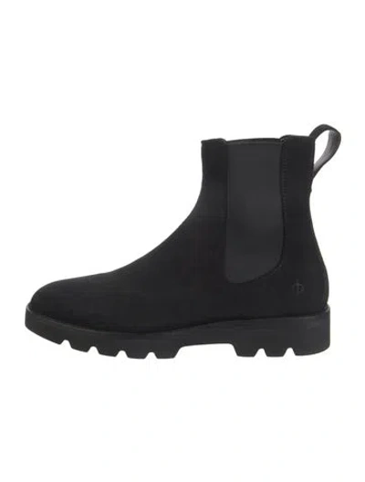 Pre-owned Rag & Bone Suede Chelsea Boots In Black