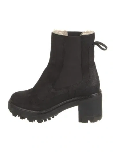 Pre-owned Rag & Bone Suede Chelsea Boots In Black