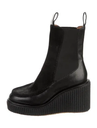 Pre-owned Rag & Bone Suede Chelsea Boots In Black