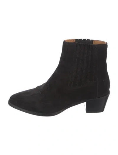 Pre-owned Rag & Bone Suede Chelsea Boots In Black