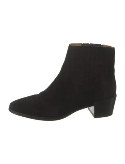Pre-owned Rag & Bone Suede Chelsea Boots In Black