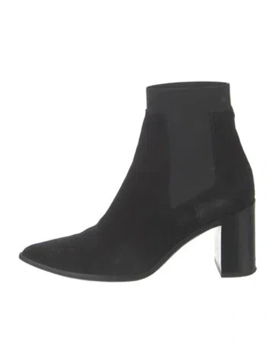 Pre-owned Rag & Bone Suede Chelsea Boots In Black