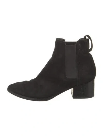 Pre-owned Rag & Bone Suede Chelsea Boots In Black