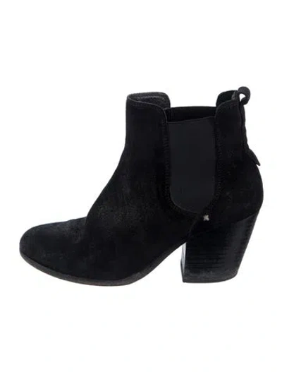 Pre-owned Rag & Bone Suede Chelsea Boots In Black