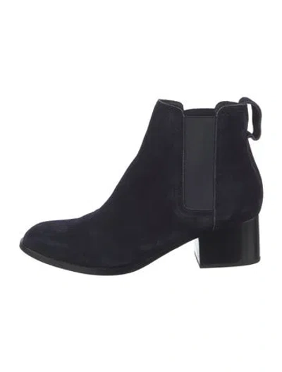 Pre-owned Rag & Bone Suede Chelsea Boots In Black/blue