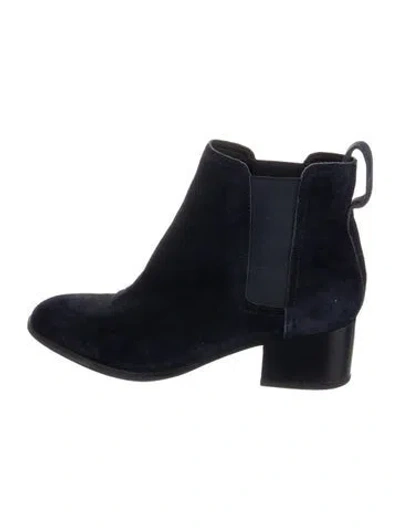 Pre-owned Rag & Bone Suede Chelsea Boots In Blue