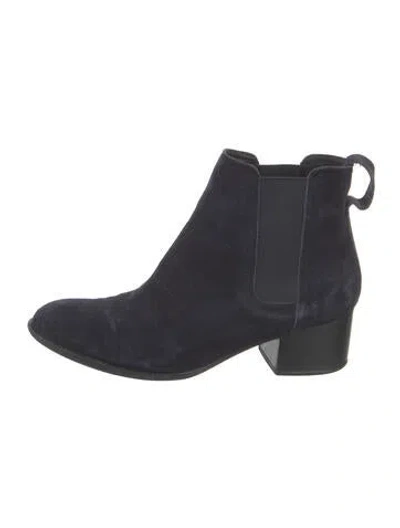 Pre-owned Rag & Bone Suede Chelsea Boots In Blue