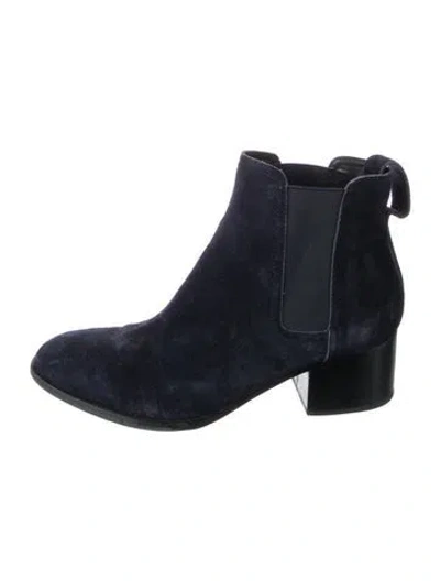 Pre-owned Rag & Bone Suede Chelsea Boots In Blue
