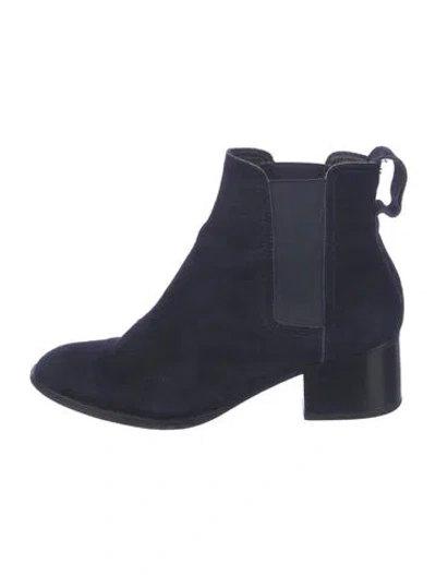 Pre-owned Rag & Bone Suede Chelsea Boots In Blue