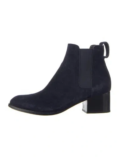Pre-owned Rag & Bone Suede Chelsea Boots In Blue
