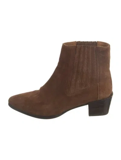 Pre-owned Rag & Bone Suede Chelsea Boots In Brown