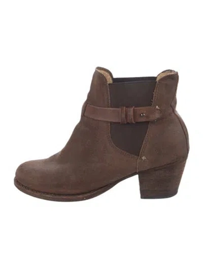 Pre-owned Rag & Bone Suede Chelsea Boots In Brown