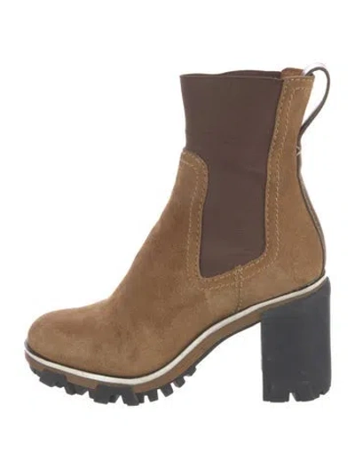Pre-owned Rag & Bone Suede Chelsea Boots In Brown