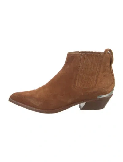 Pre-owned Rag & Bone Suede Chelsea Boots In Brown