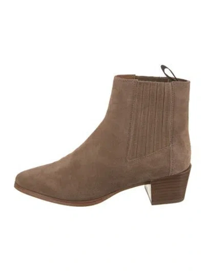 Pre-owned Rag & Bone Suede Chelsea Boots In Brown