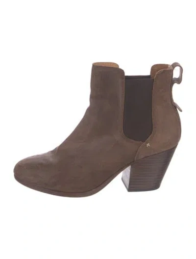 Pre-owned Rag & Bone Suede Chelsea Boots In Brown