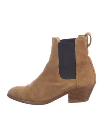 Pre-owned Rag & Bone Suede Chelsea Boots In Brown