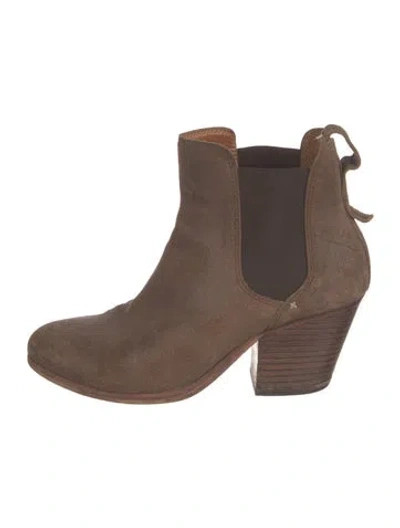 Pre-owned Rag & Bone Suede Chelsea Boots In Brown