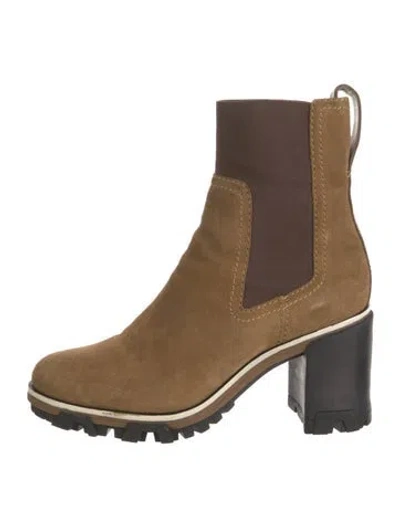 Pre-owned Rag & Bone Suede Chelsea Boots In Brown