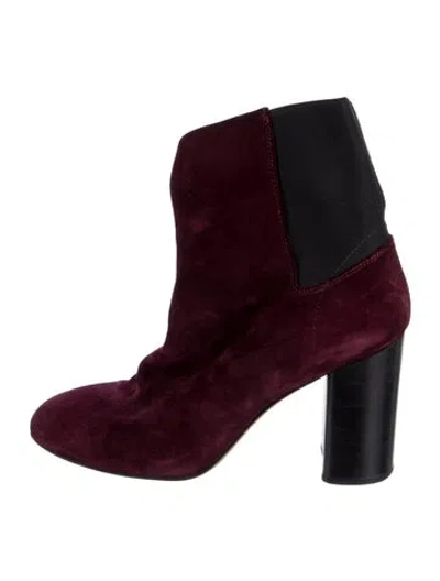 Pre-owned Rag & Bone Suede Chelsea Boots In Burgundy