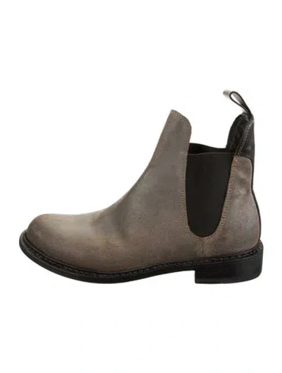 Pre-owned Rag & Bone Suede Chelsea Boots In Green