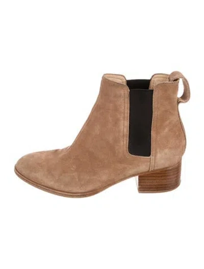 Pre-owned Rag & Bone Suede Chelsea Boots In Neutral
