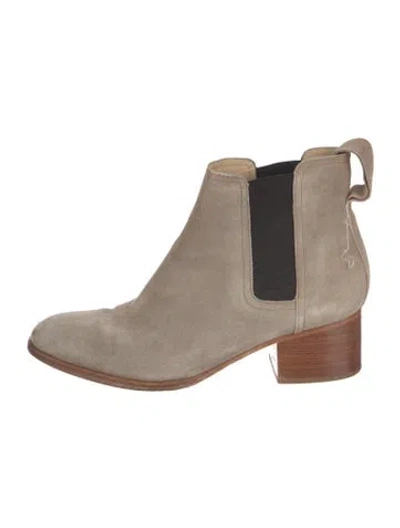 Pre-owned Rag & Bone Suede Chelsea Boots In Neutral
