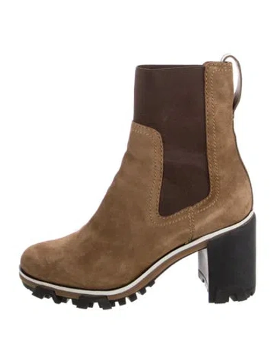 Pre-owned Rag & Bone Suede Chelsea Boots In Neutral