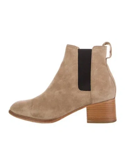 Pre-owned Rag & Bone Suede Chelsea Boots In Neutral