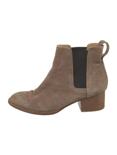 Pre-owned Rag & Bone Suede Chelsea Boots In Neutral