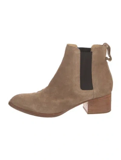 Pre-owned Rag & Bone Suede Chelsea Boots In Neutral