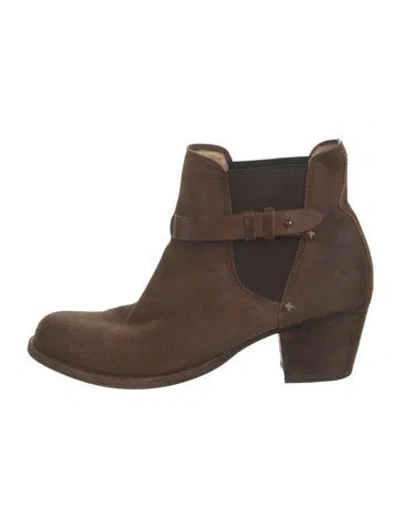 Pre-owned Rag & Bone Suede Chelsea Boots In Neutral