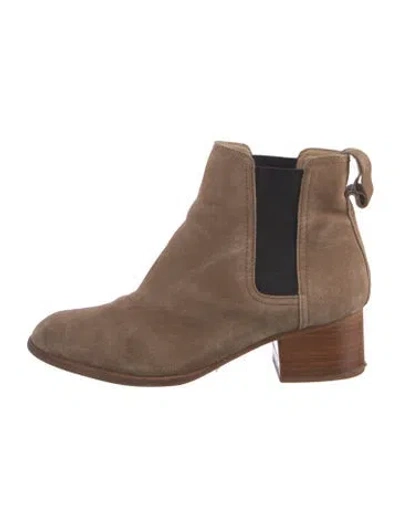 Pre-owned Rag & Bone Suede Chelsea Boots In Neutral