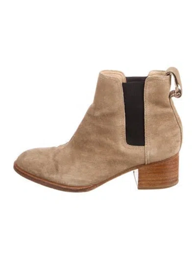 Pre-owned Rag & Bone Suede Chelsea Boots In Neutral