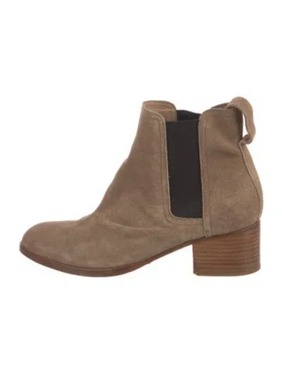 Pre-owned Rag & Bone Suede Chelsea Boots In Neutral