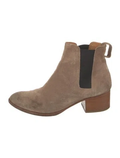 Pre-owned Rag & Bone Suede Chelsea Boots In Neutral