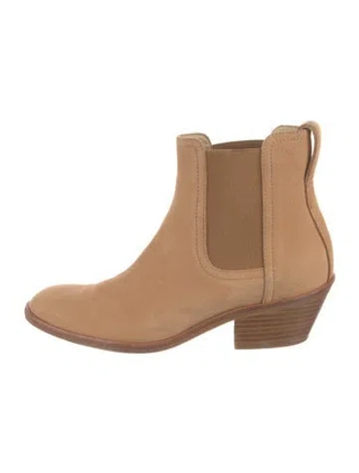 Pre-owned Rag & Bone Suede Chelsea Boots In Neutral