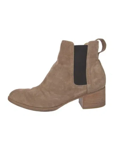 Pre-owned Rag & Bone Suede Chelsea Boots In Neutral