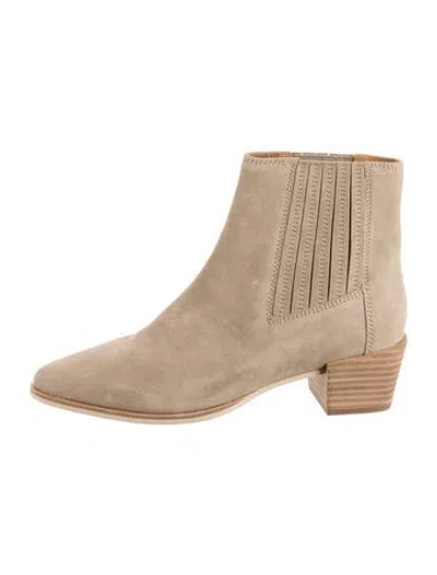 Pre-owned Rag & Bone Suede Chelsea Boots In Neutral
