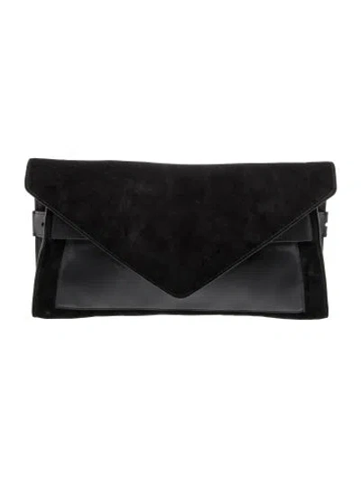 Pre-owned Rag & Bone Suede Clutch In Black