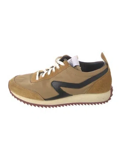 Pre-owned Rag & Bone Suede Colorblock Pattern Athletic Sneakers In Neutral