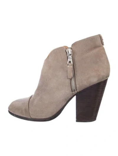 Pre-owned Rag & Bone Suede Colorblock Pattern Boots In Brown