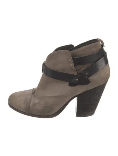 Pre-owned Rag & Bone Suede Colorblock Pattern Boots In Gray