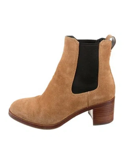 Pre-owned Rag & Bone Suede Colorblock Pattern Chelsea Boots In Black/neutrals