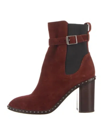 Pre-owned Rag & Bone Suede Colorblock Pattern Chelsea Boots In Brown